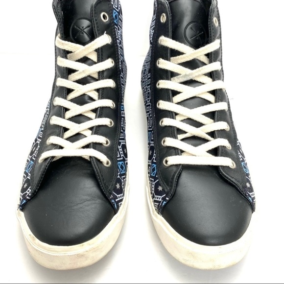 Inkkas Mosaic Print High Top Boot Sneakers Black - Picture 3 of 9